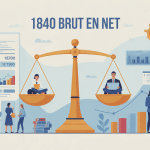 1840 brut en net, illustration moderne calcul salaire