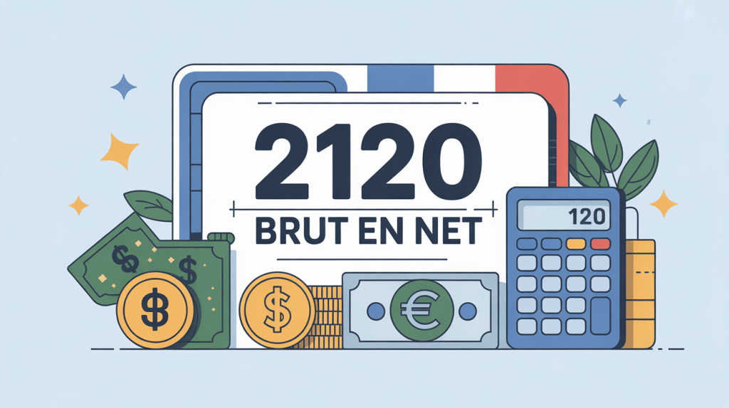 Illustration fiche de paie 2120 brut en net