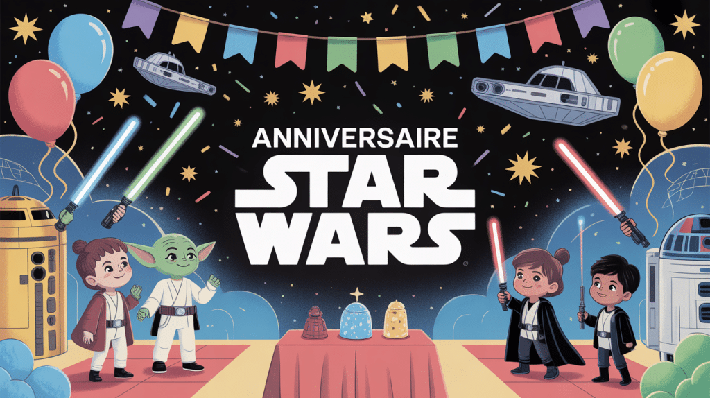 anniversaire star wars fête galactique enfants déguisés