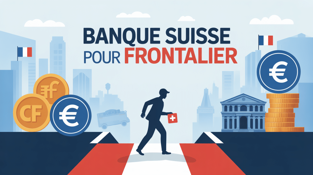 banque en suisse pour frontalier illustration moderne