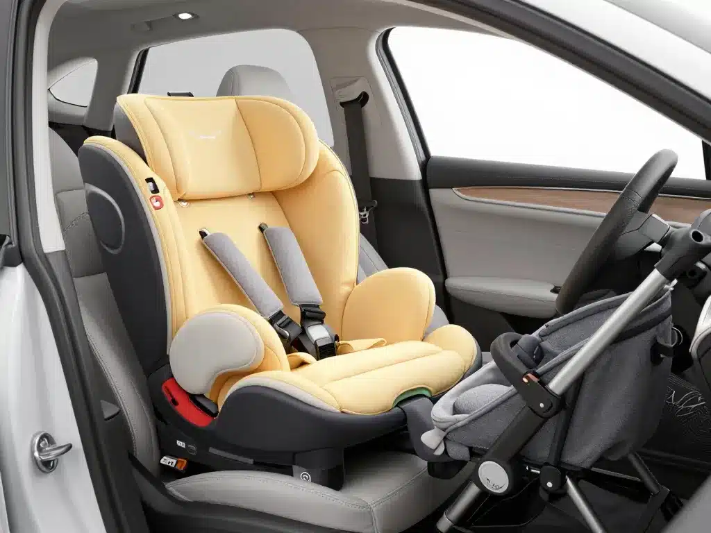 scène transfert bb cosy voiture poussette