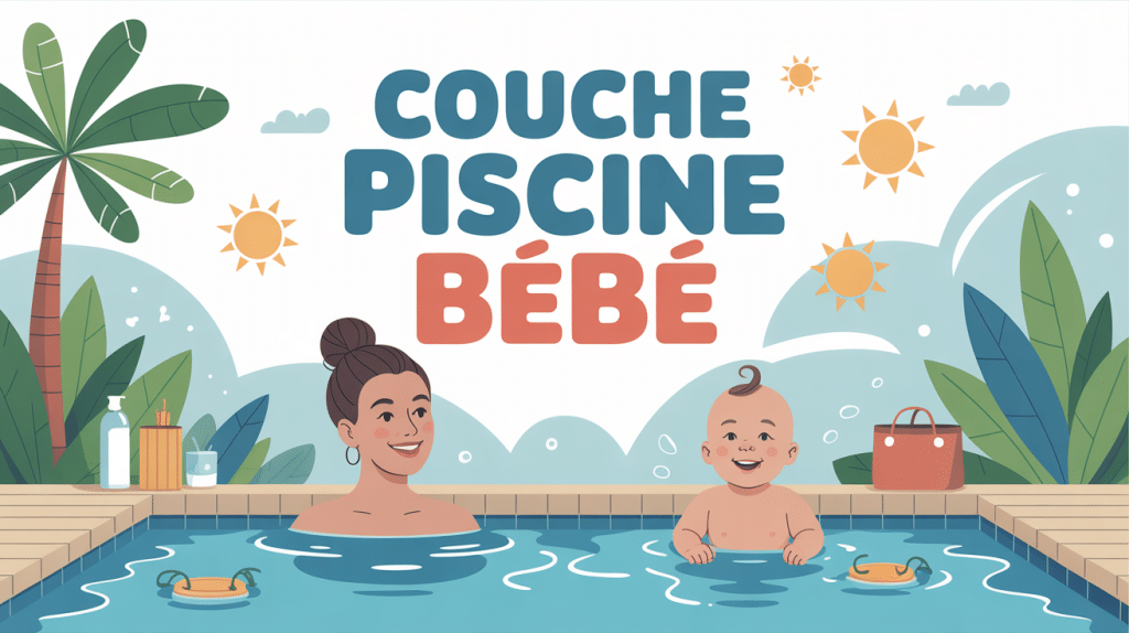 bebe piscine couche scene maman bebe piscine