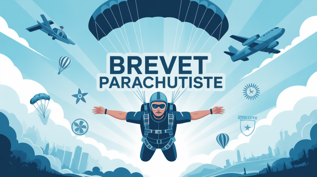 brevet parachutiste stylisé avion militaire et civil