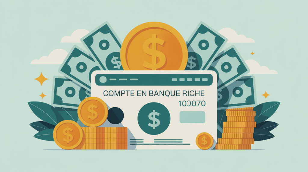 compte en banque riche image réussite financière