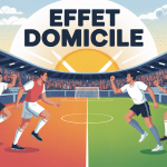 effet domicile illustration sportive avec stade et public en soutien
