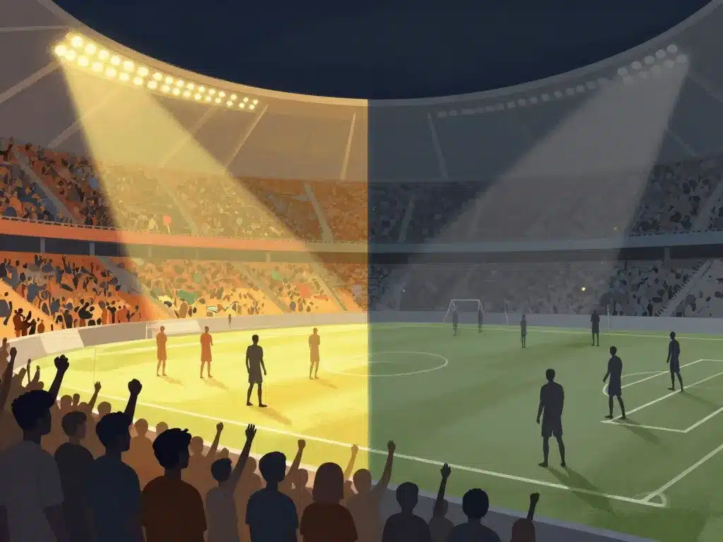 effet domicile sur résultats visuel ambiance stade partagé