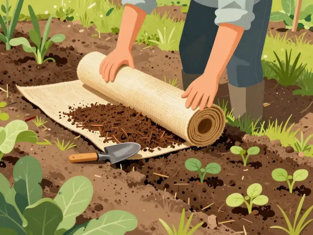 entuppa pose paillage potager gestes jardinier