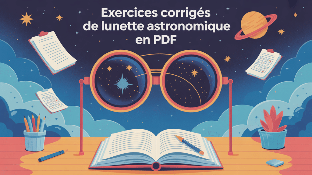 Illustration lunette astronomique exercice corrigé pdf ambiance nuit et calculs