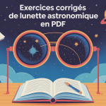 Illustration lunette astronomique exercice corrigé pdf ambiance nuit et calculs