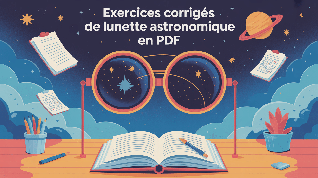Illustration lunette astronomique exercice corrigé pdf ambiance nuit et calculs