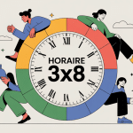 illustration horaire 3x8 équipes relais horloge