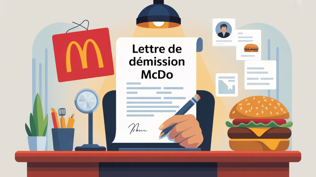 illustration lettre de demission mcdo professionnelle
