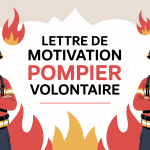 illustration lettre de motivation pompier volontaire ambiance feu et solidarité