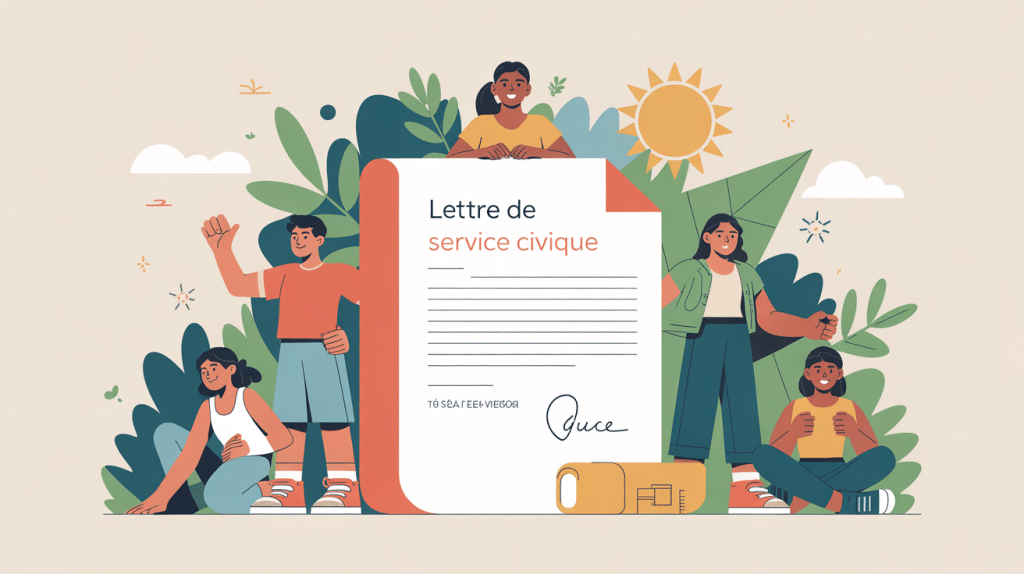 illustration lettre de motivation service civique