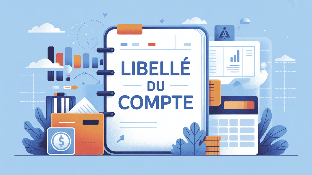 libellé du compte visuel cahier icônes banque logiciel