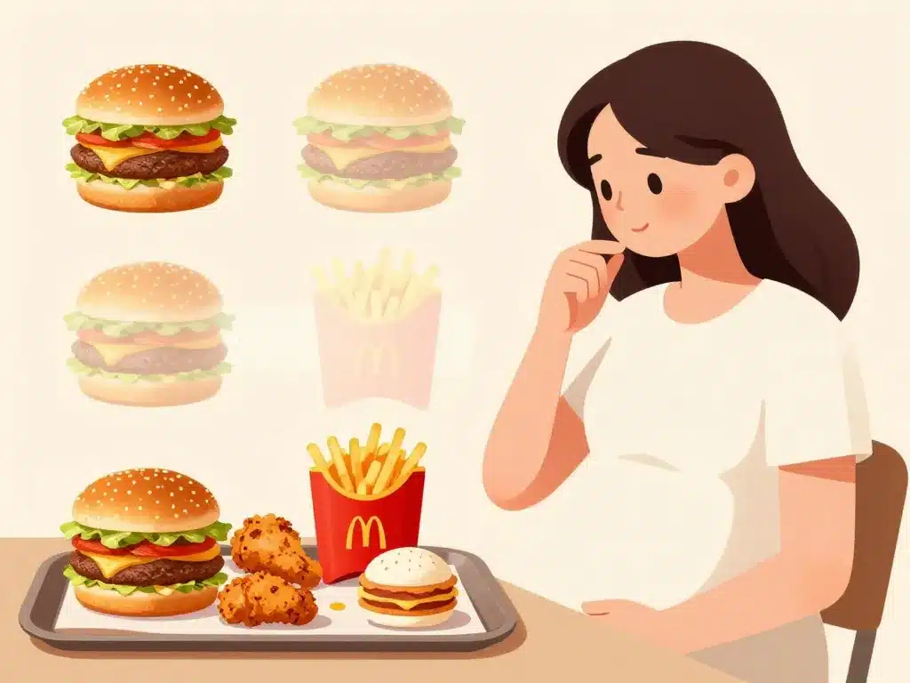 mcdo enceinte choix aliments menu