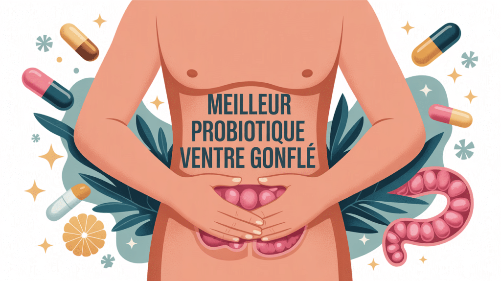meilleur probiotique ventre gonfle image stylisée apaisement