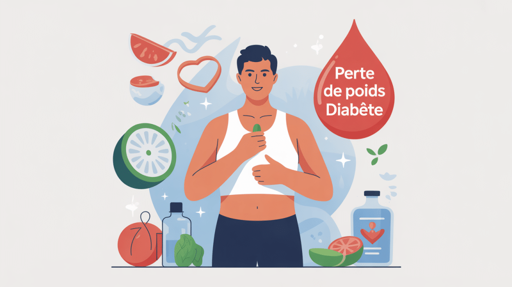 illustration perte de poids et diabete santé métabolique