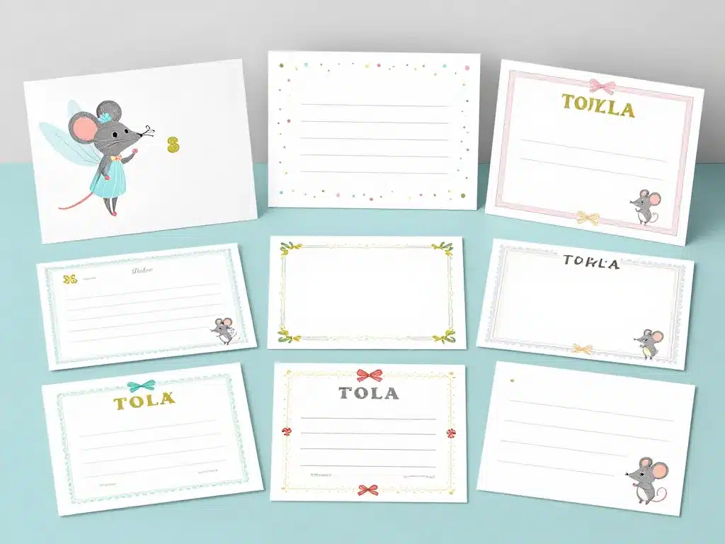 modèles imprimables de petit mot de la petite souris à imprimer