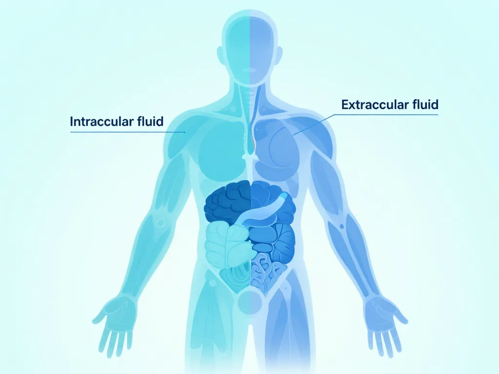 Schéma conceptuel pourcentage d eau dans le corps humain compartiments et organes