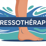 image pressotherapie combien de fois par semaine jambe stylisée vagues