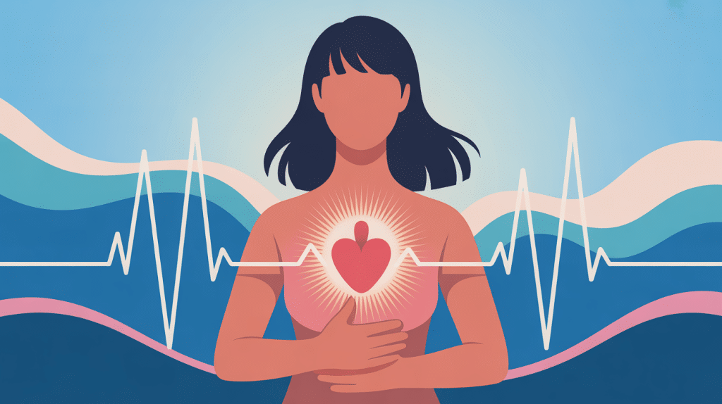 illustration vectorielle pulsations par minute femme