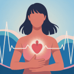 illustration vectorielle pulsations par minute femme