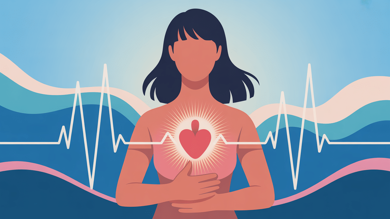 illustration vectorielle pulsations par minute femme