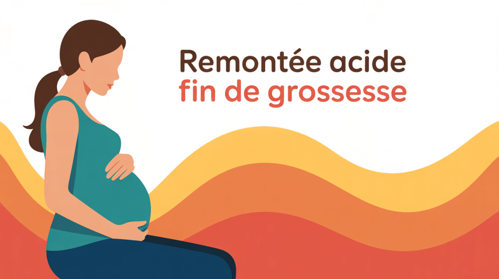 illustration remontée acide fin de grossesse signe accouchement