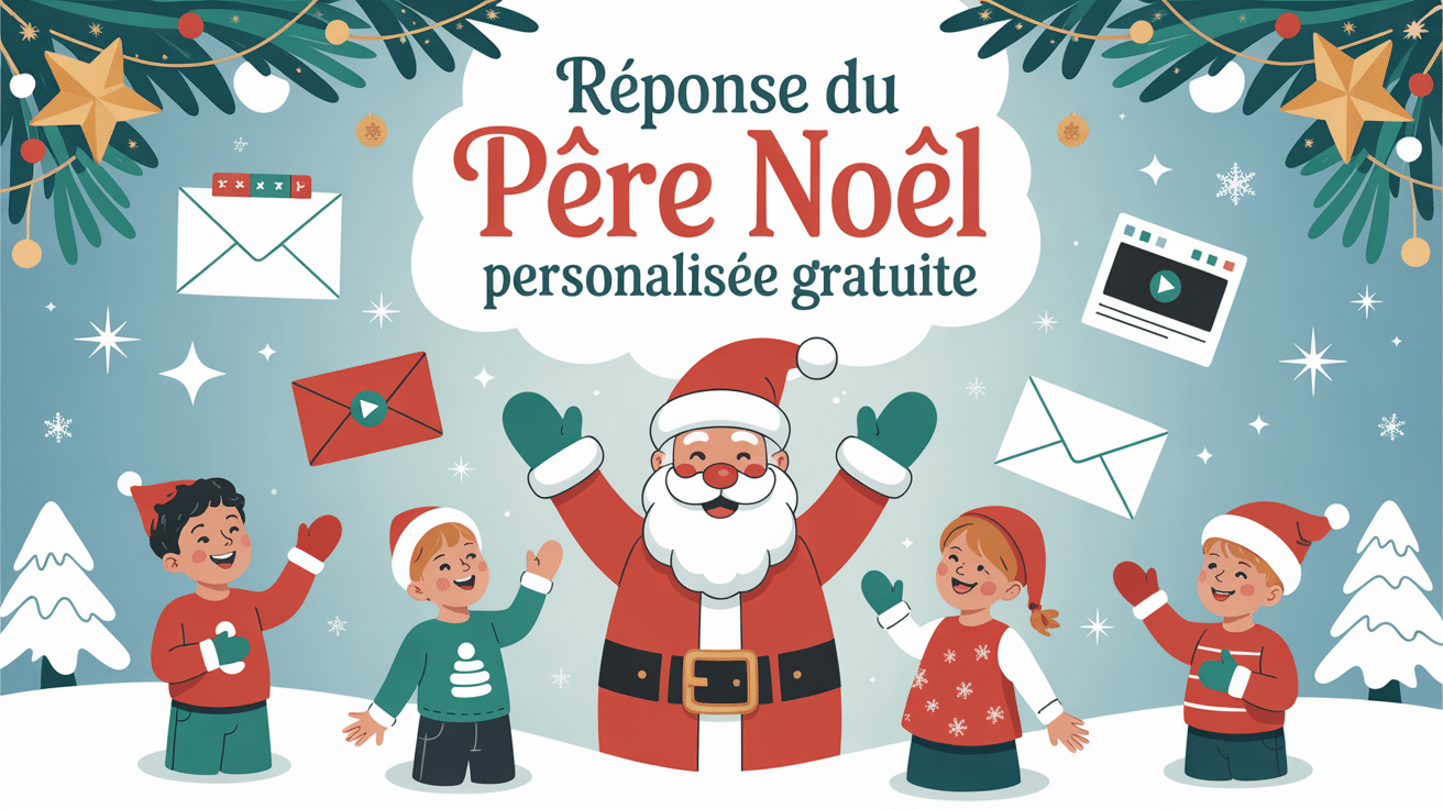 réponse du père noël personnalisé gratuite enfants recevant lettres et vidéos