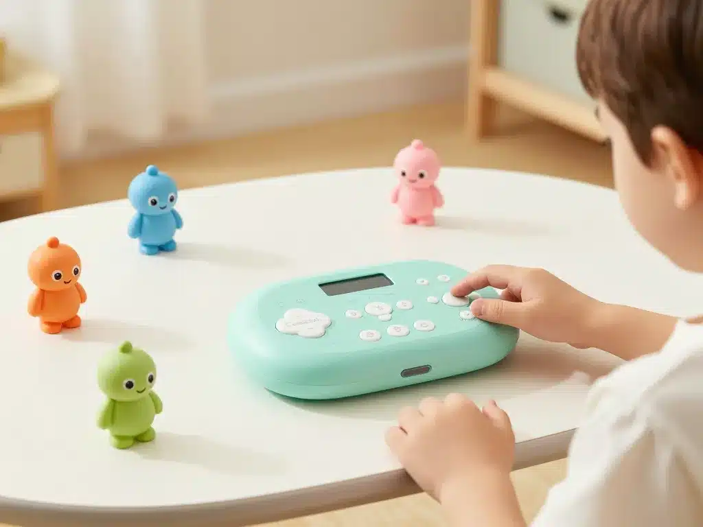 Tonieboxes scène enfant manipulant figurines