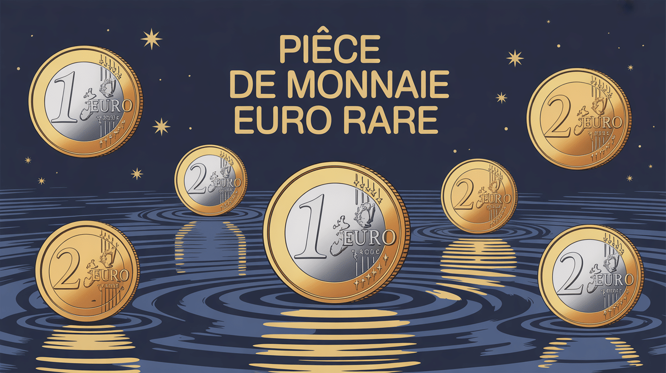 illustration vendre pièce de monnaie euro rare