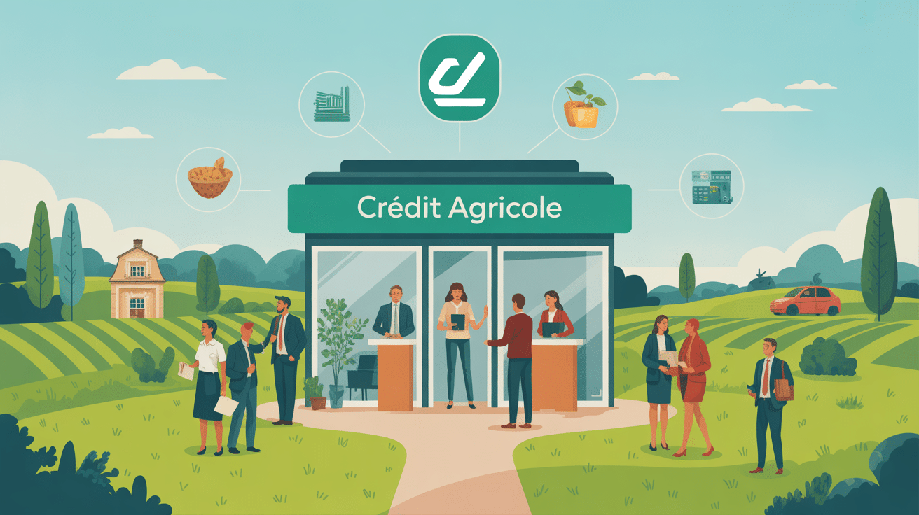 avis sur credit agricole illustration banque clients paysage francais