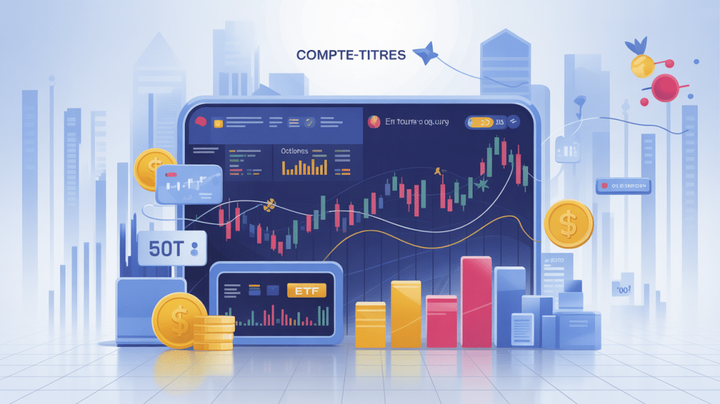 C'est quoi un compte titre : univers financier, graphiques et placements