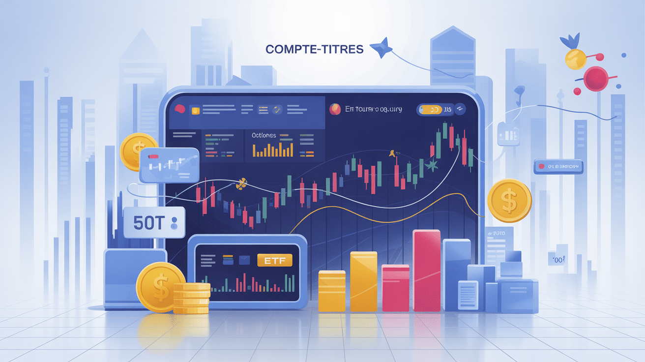 C'est quoi un compte titre : univers financier, graphiques et placements