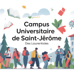 Vue artistique du campus universitaire de Saint-Jérôme