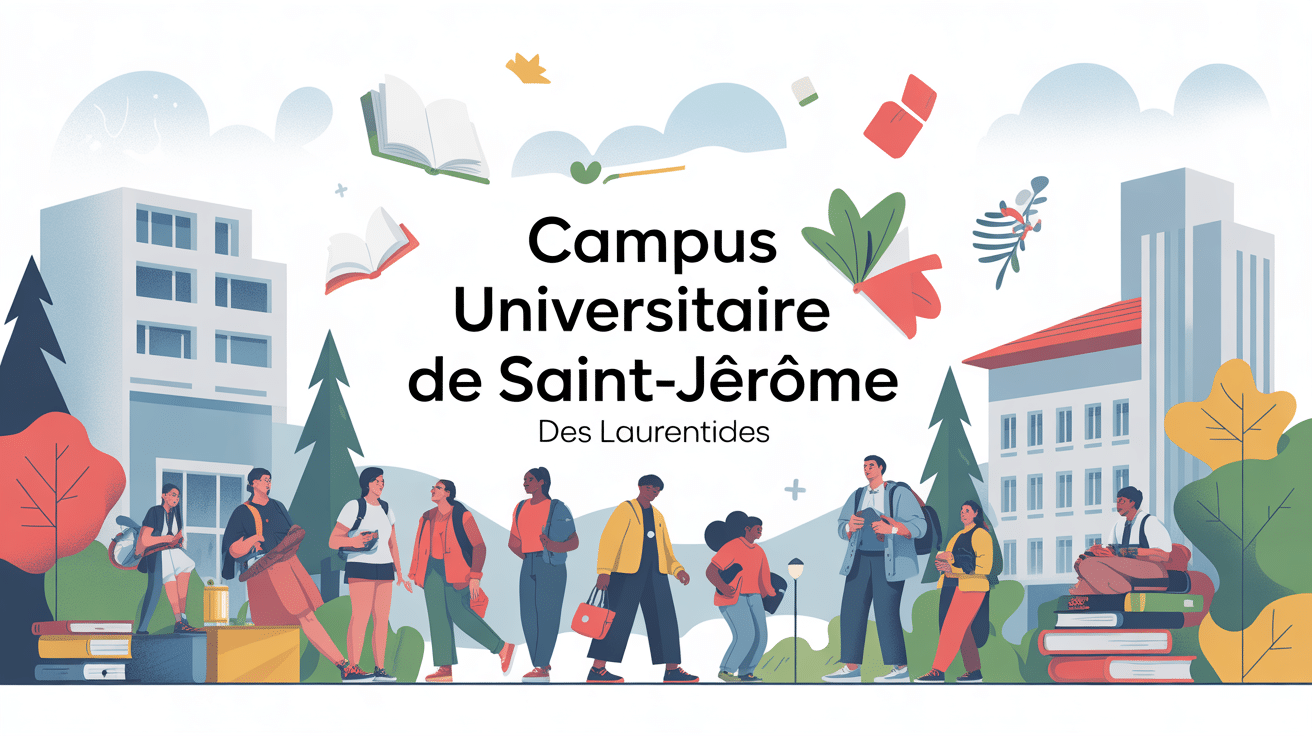 Vue artistique du campus universitaire de Saint-Jérôme