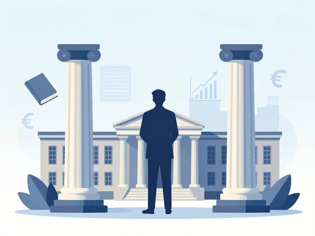 scene silhouette de christian de boissieu entre universite et institutions financières