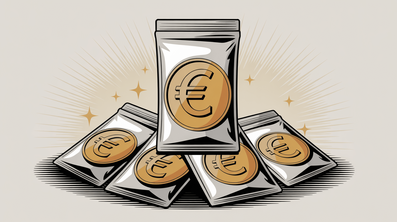 Combien vaut le sachet des premiers euros illustration visuelle