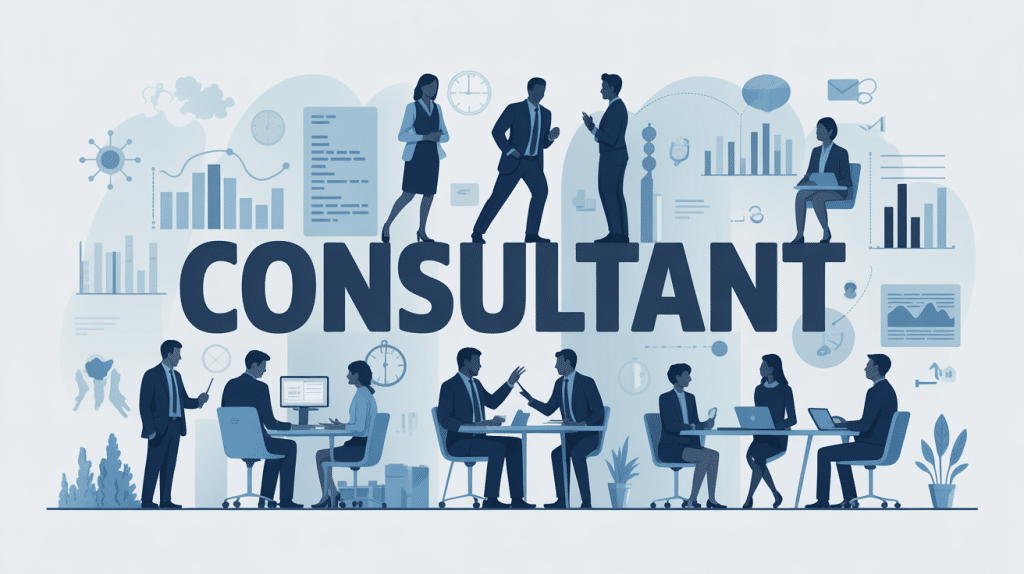 Illustration consultant professionnel moderne