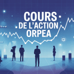 Cours de l action Orpea, illustration conceptuelle du marché boursier français Ehpad