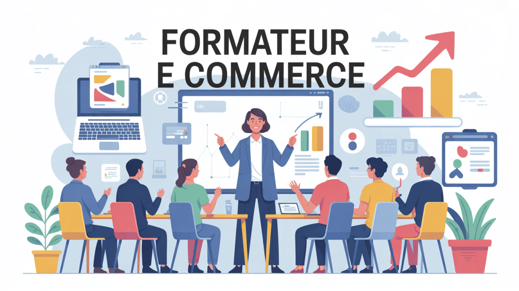 Formateur e commerce anime un atelier digital en France
