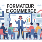 Formateur e commerce anime un atelier digital en France
