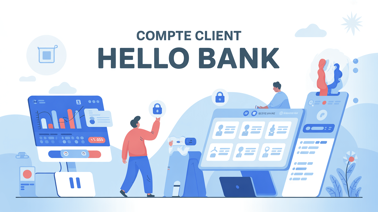illustration espace client hello bank compte client en ligne