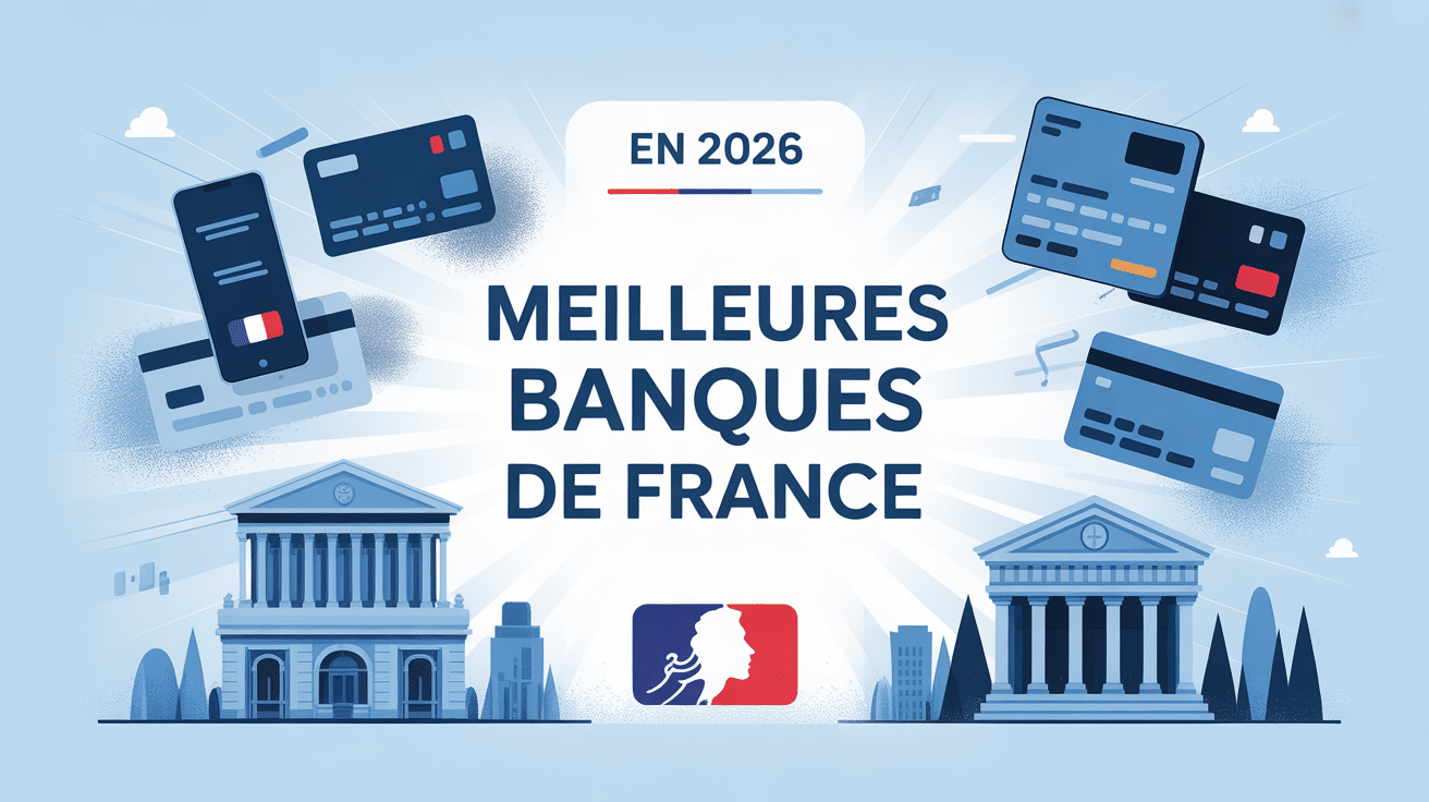 Illustration stylisée les meilleur banque de France en 2026