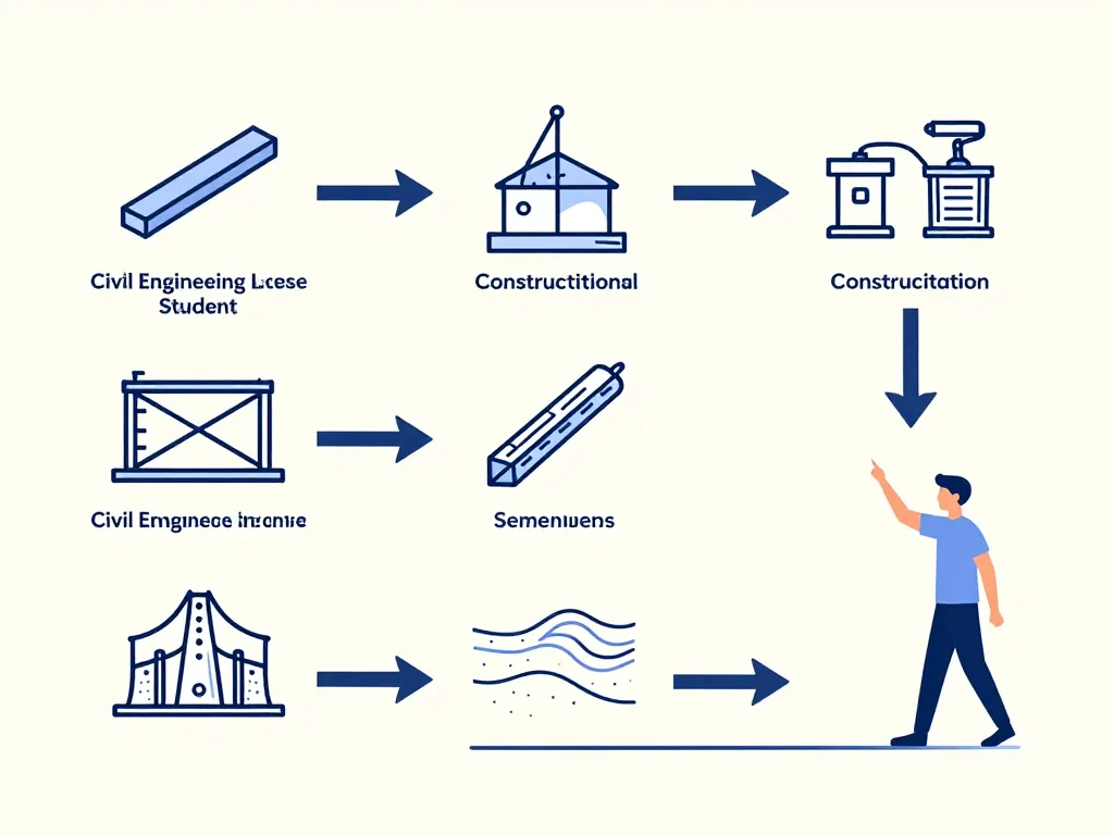 Schéma programme licence génie civil et compétences clés