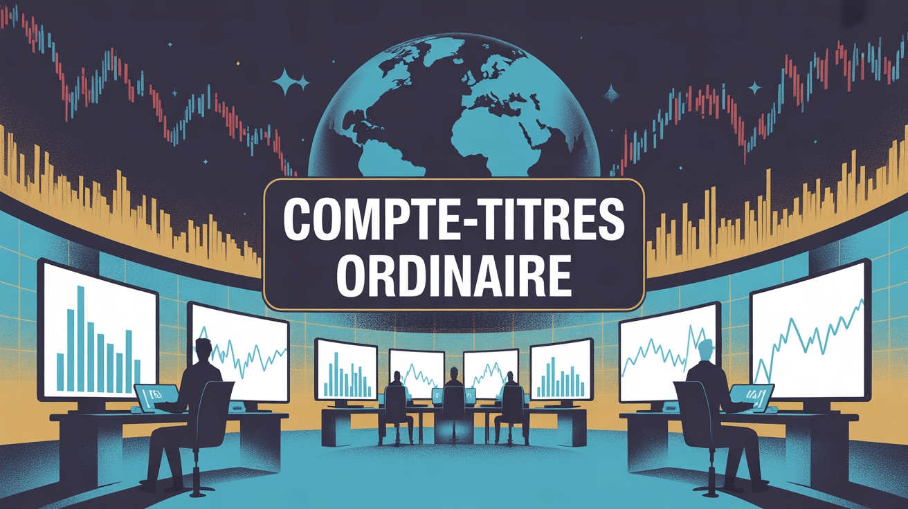 qu'est ce qu'un compte titre illustration stylisée environnement financier