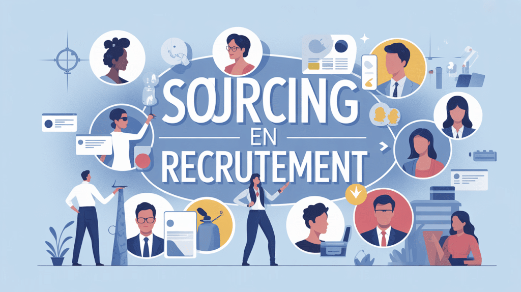 Illustration sourcing en recrutement moderne