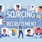 Illustration sourcing en recrutement moderne