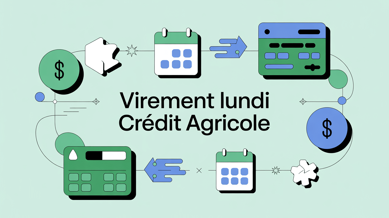 Mécanisme virement le lundi Crédit Agricole illustration